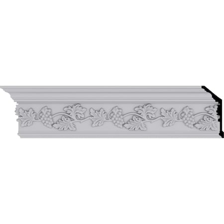 Ekena Millwork 7"H x 3"P x 7 1/4"F x 94 1/2"L Genevieve Crown Moulding MLD06X02X07GE